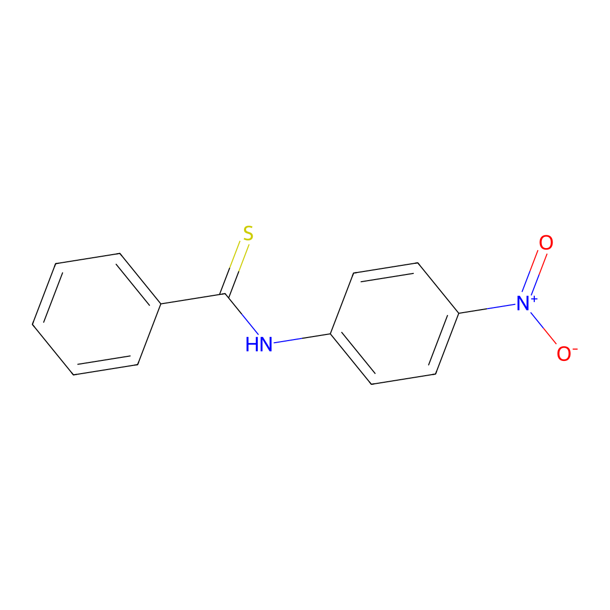 N-(4-Nitrophenyl)benzenecarbothioamide molecular structure, CAS 5265-19-0