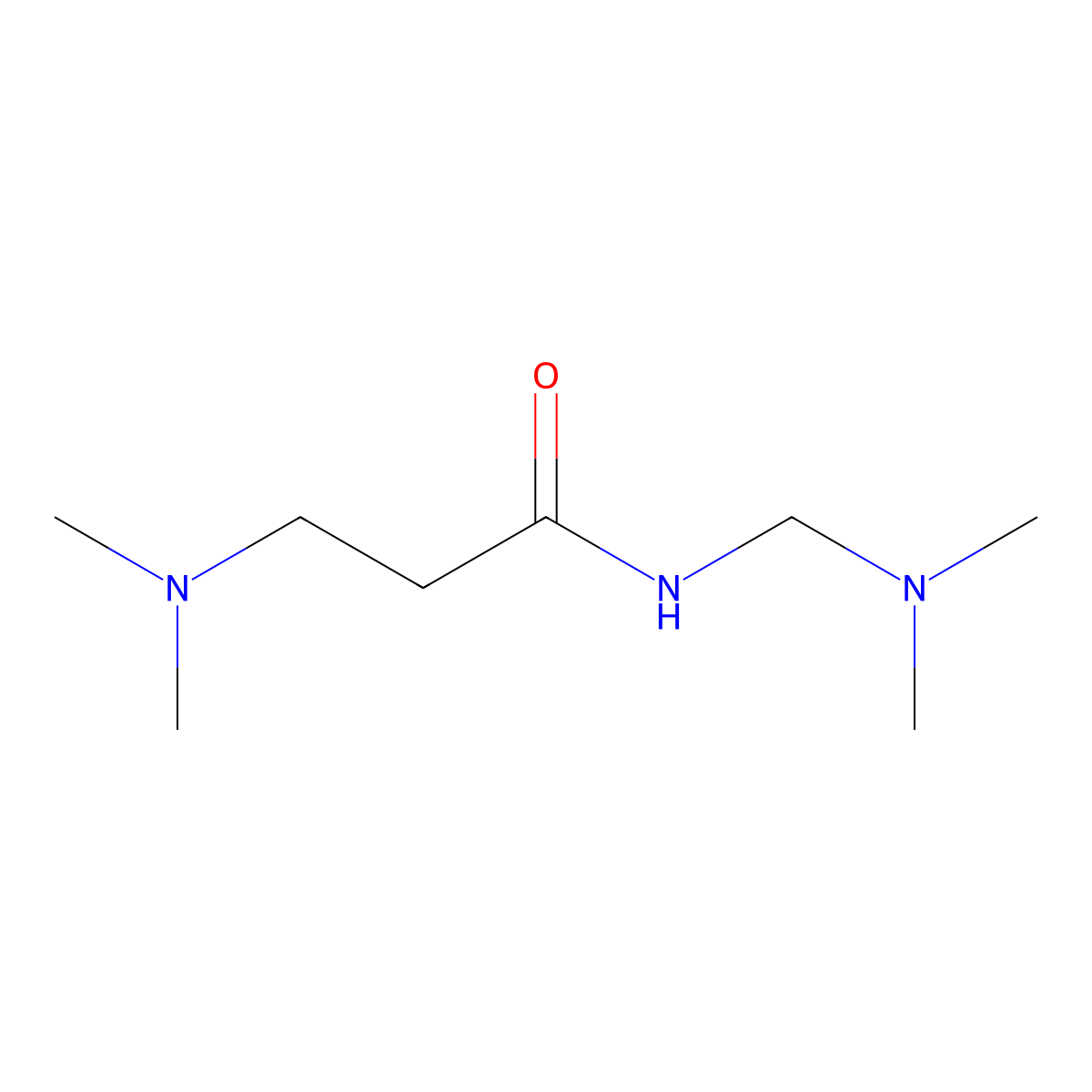 3-(Dimethylamino)-N-((dimethylamino)methyl)propionamide molecular structure, CAS 52657-30-4