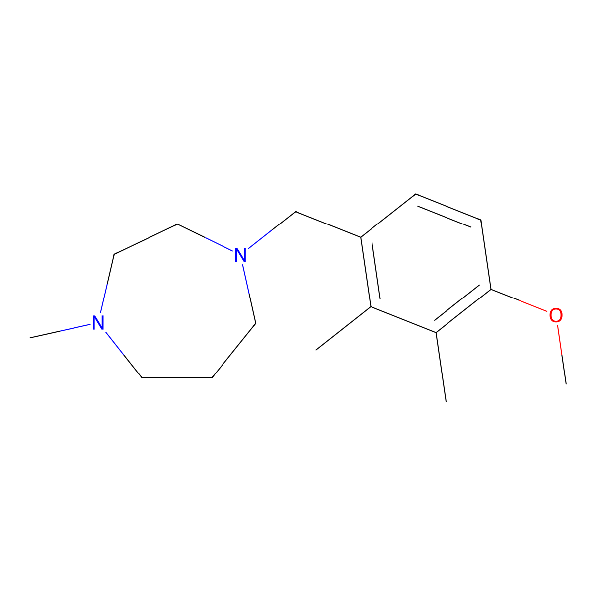 1-[(4-Methoxy-2,3-dimethylphenyl)methyl]-4-methyl-1,4-diazepane molecular structure, CAS 5266-55-7