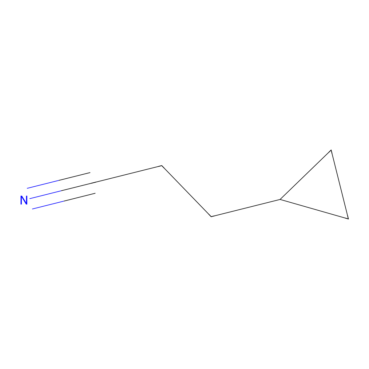 3-Cyclopropylpropanenitrile molecular structure, CAS 5266-72-8