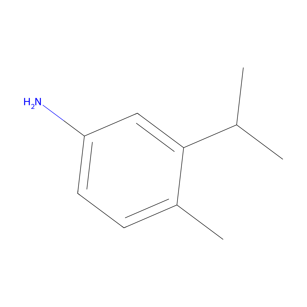 4-Methyl-3-(1-methylethyl)benzenamine molecular structure, CAS 5266-84-2