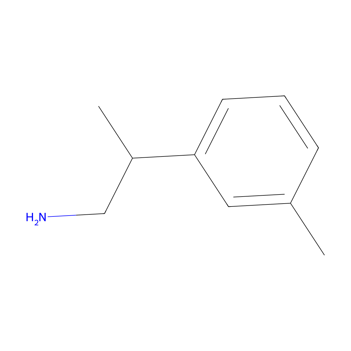 2-(3-Methylphenyl)propan-1-amine molecular structure, CAS 5266-87-5