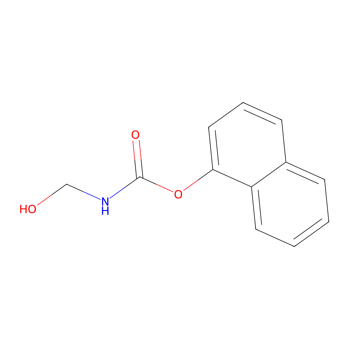 Carbamic acid, (hydroxymethyl)-, 1-naphthalenyl ester molecular structure, CAS 5266-96-6