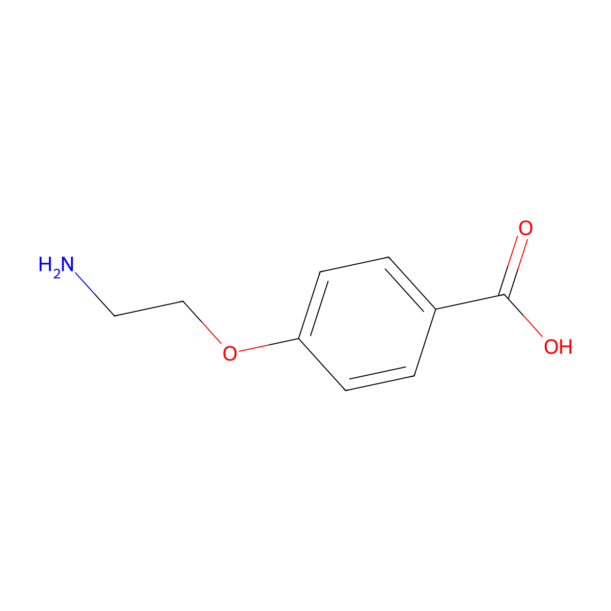4-(2-Aminoethoxy)benzoic acid molecular structure, CAS 52660-66-9