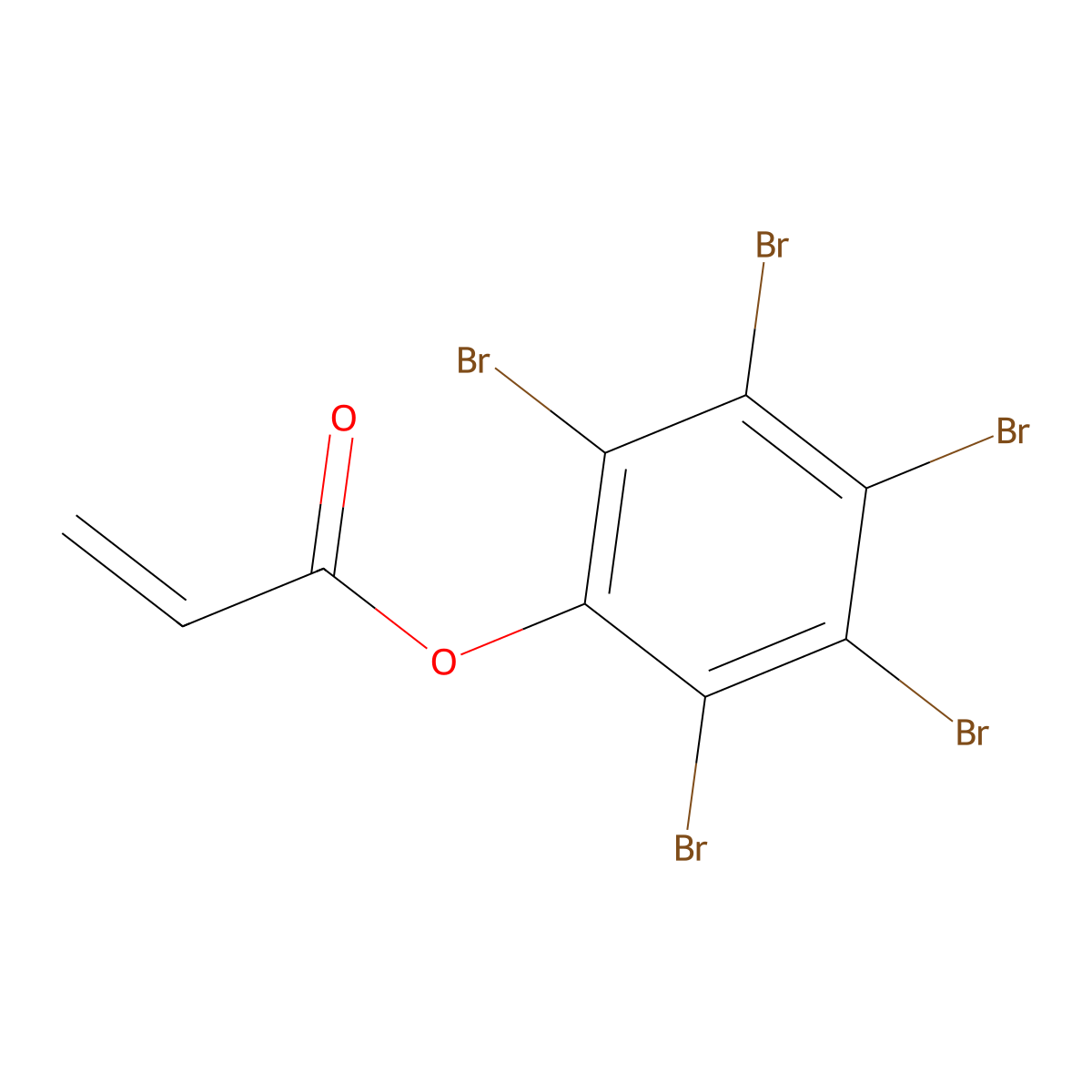Pentabromophenyl acrylate molecular structure, CAS 52660-82-9