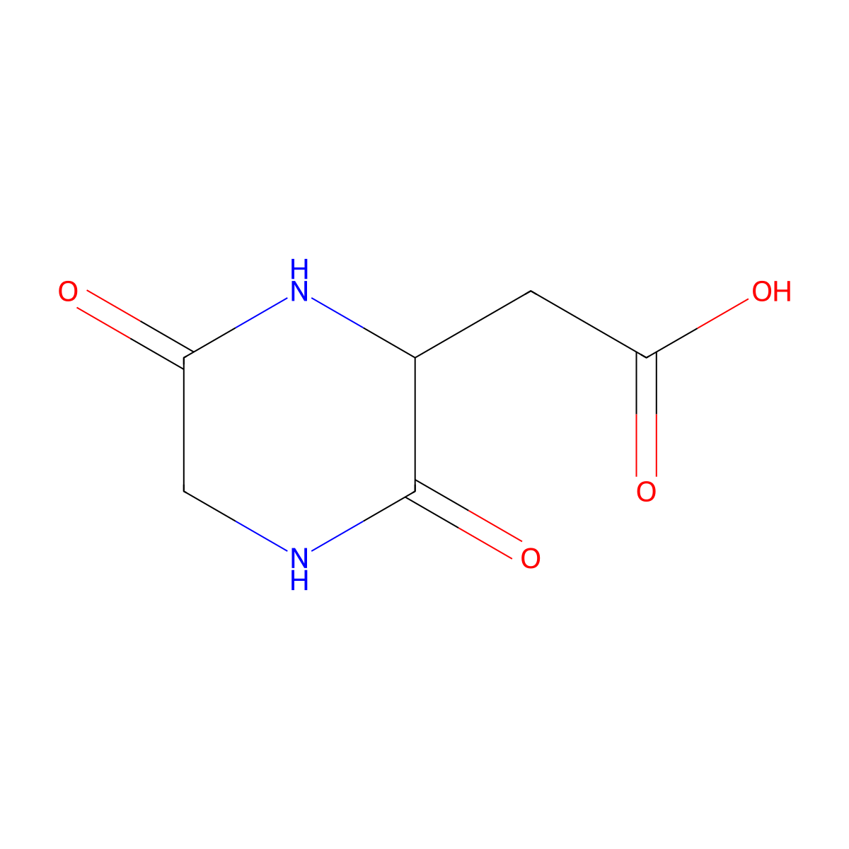 Cyclo(-Asp-Gly) molecular structure, CAS 52661-97-9
