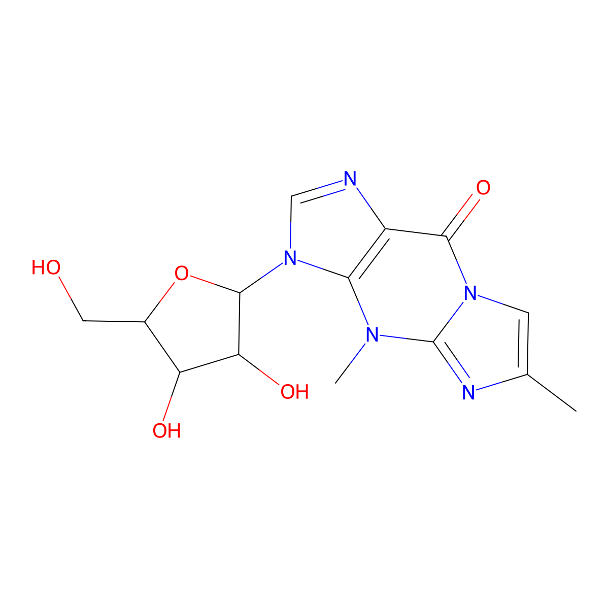 Wyosine molecular structure, CAS 52662-10-9