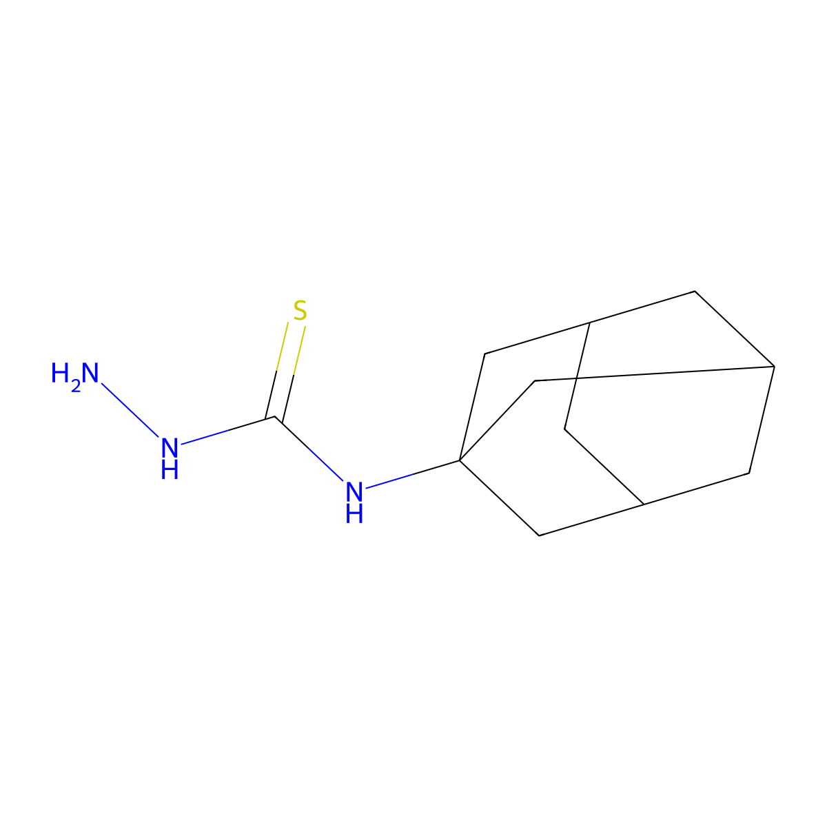 4-(1-Adamantyl)-3-thiosemicarbazide molecular structure, CAS 52662-65-4