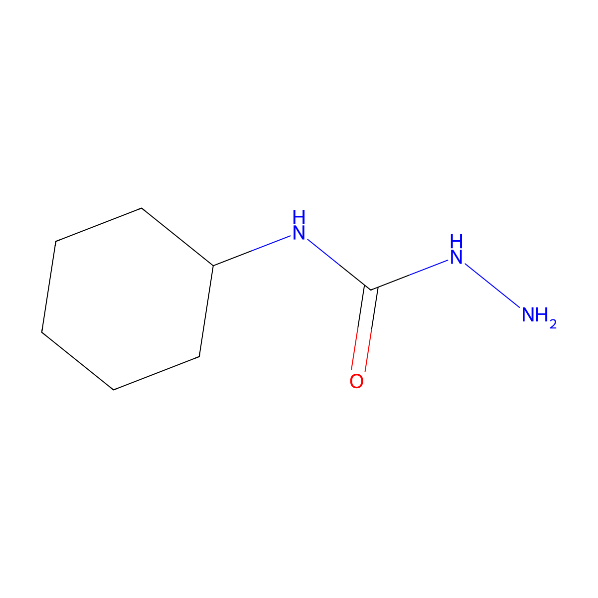 3-Amino-1-cyclohexylurea molecular structure, CAS 52662-76-7