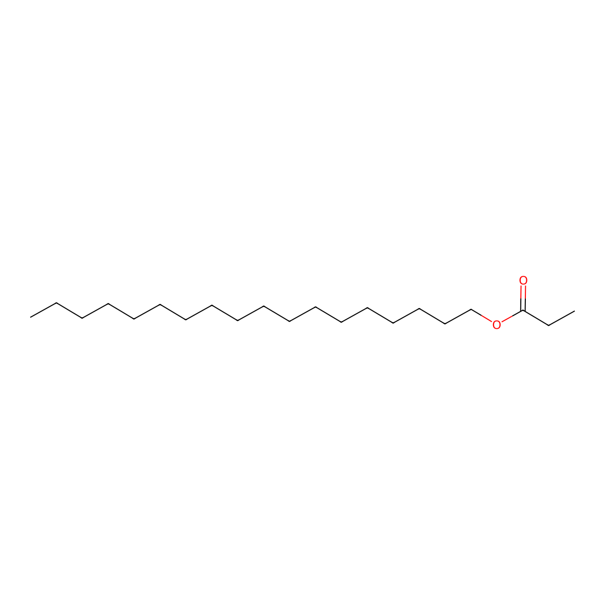 Octadecyl propionate molecular structure, CAS 52663-48-6