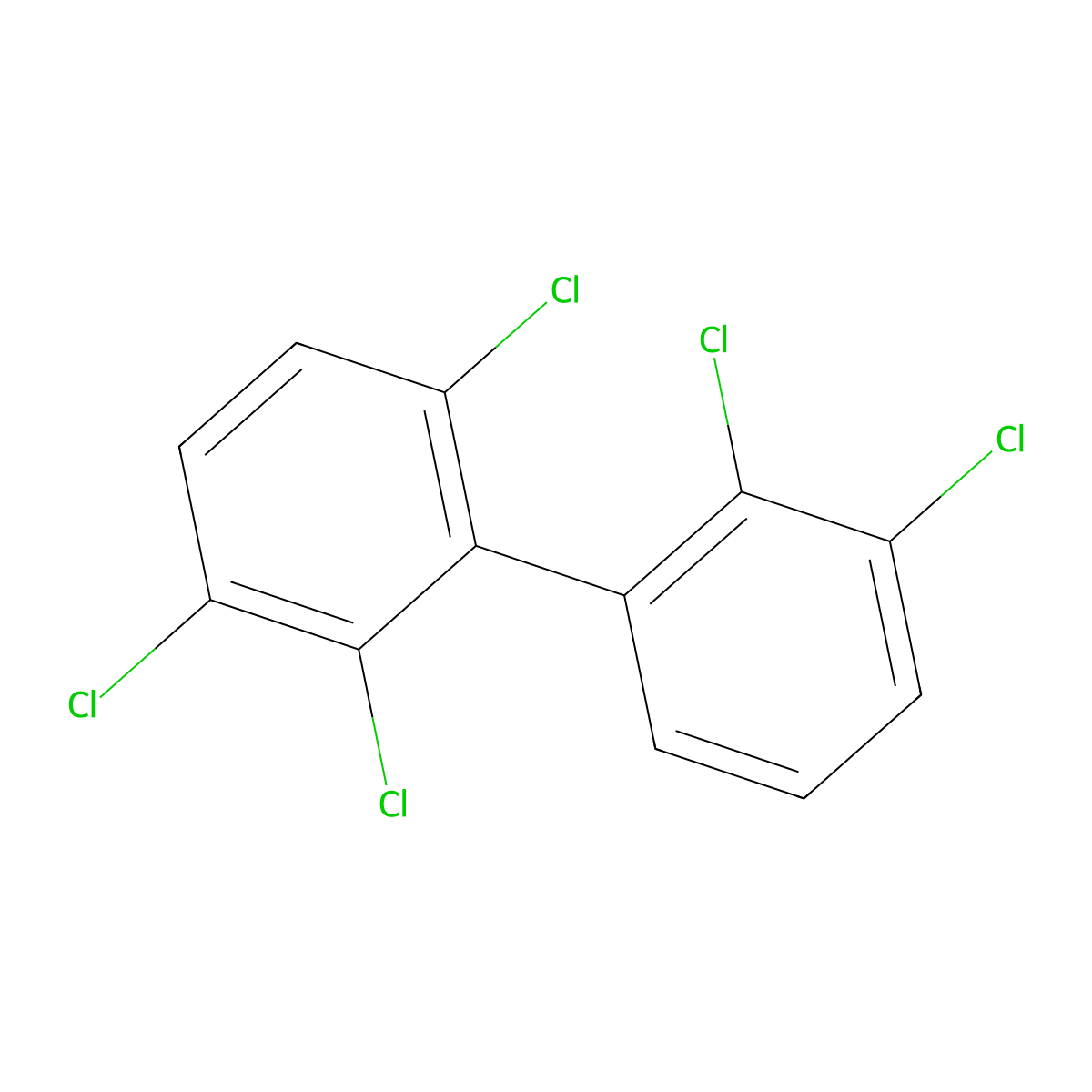 2,2',3,3',6-Pentachlorobiphenyl molecular structure, CAS 52663-60-2