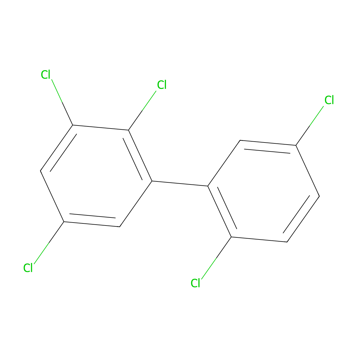 2,2',3,5,5'-Pentachlorobiphenyl molecular structure, CAS 52663-61-3