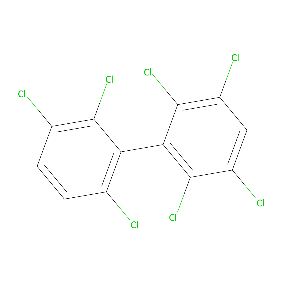 2,2',3,3',5,6,6'-Heptachlorobiphenyl molecular structure, CAS 52663-64-6