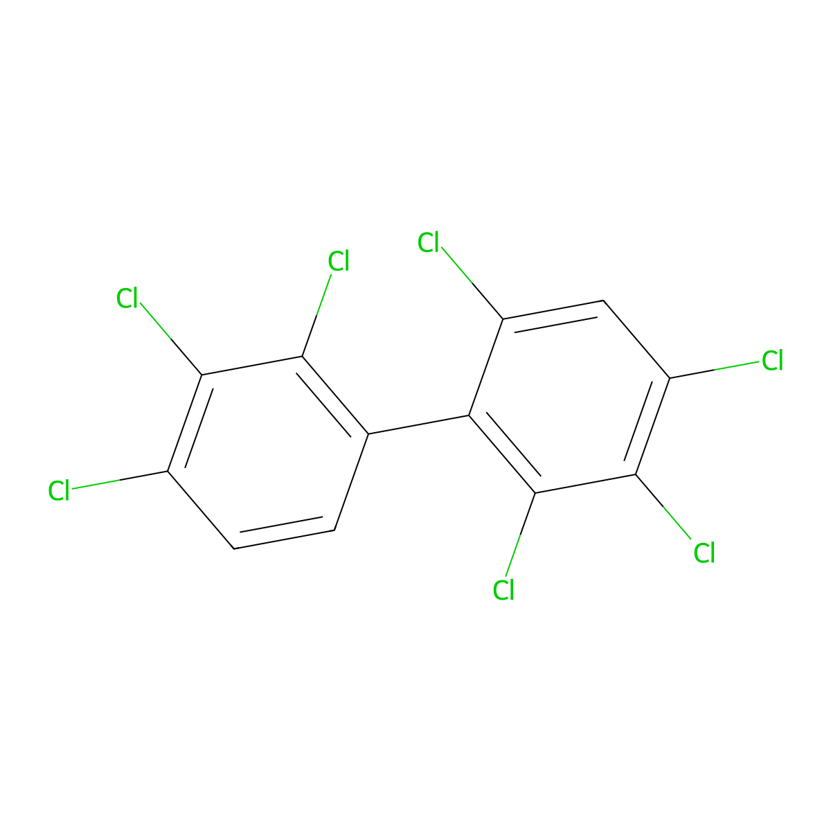 2,2',3,3',4,4',6-Heptachlorobiphenyl molecular structure, CAS 52663-71-5