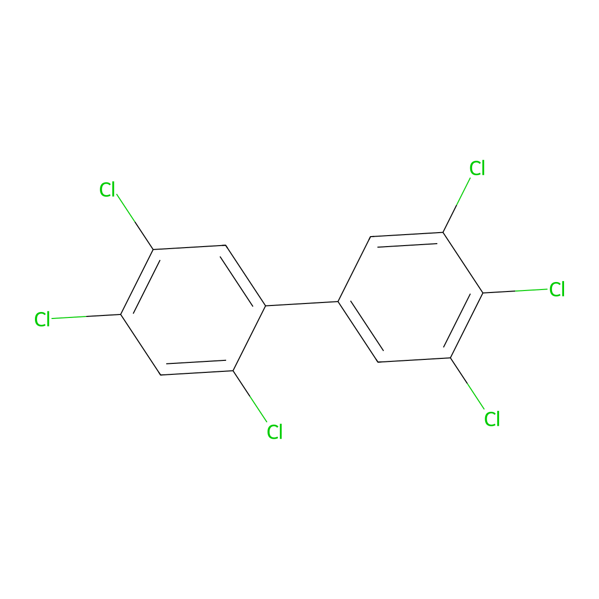 2,3',4,4',5,5'-Hexachlorobiphenyl molecular structure, CAS 52663-72-6