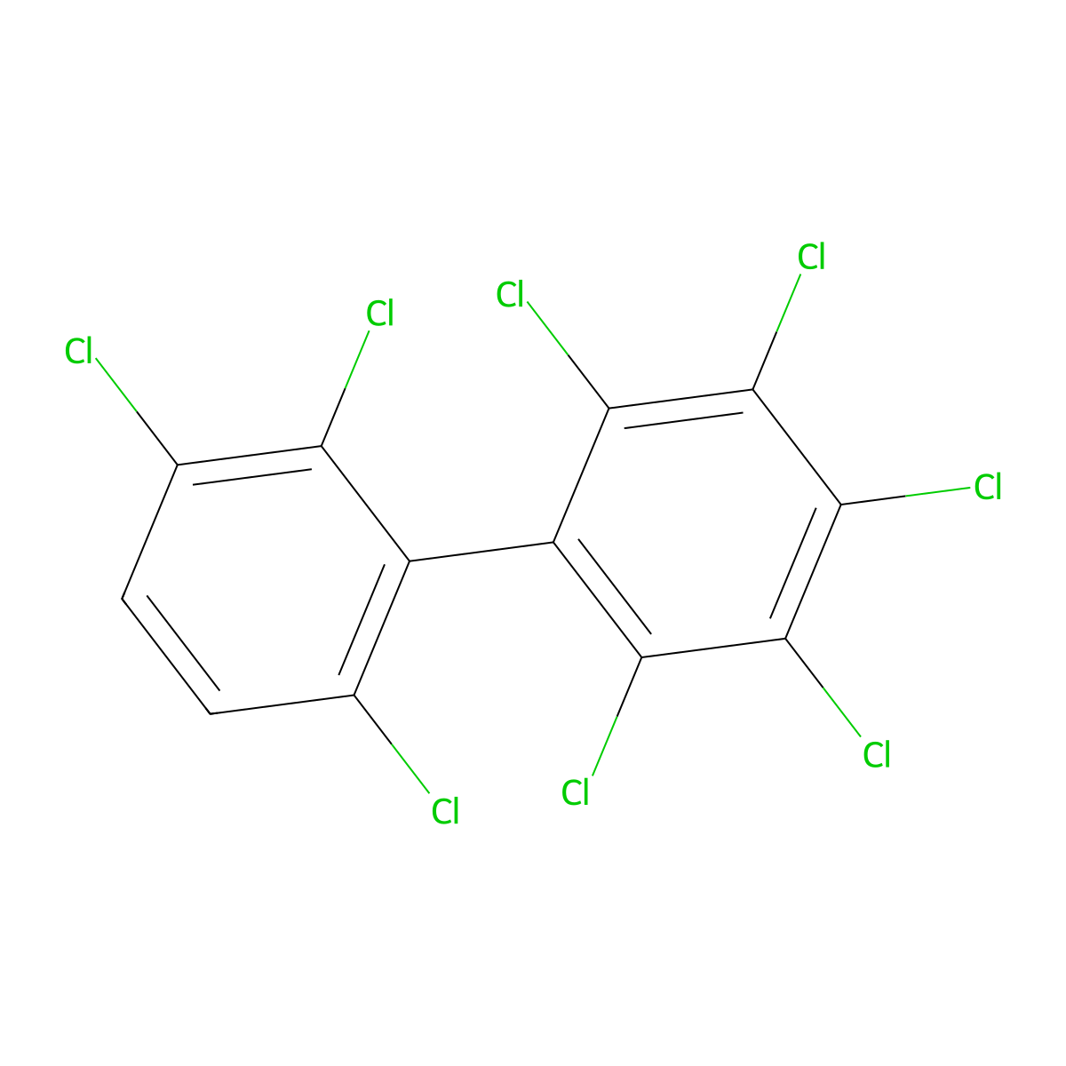 2,2',3,3',4,5,6,6'-Octachlorobiphenyl molecular structure, CAS 52663-73-7