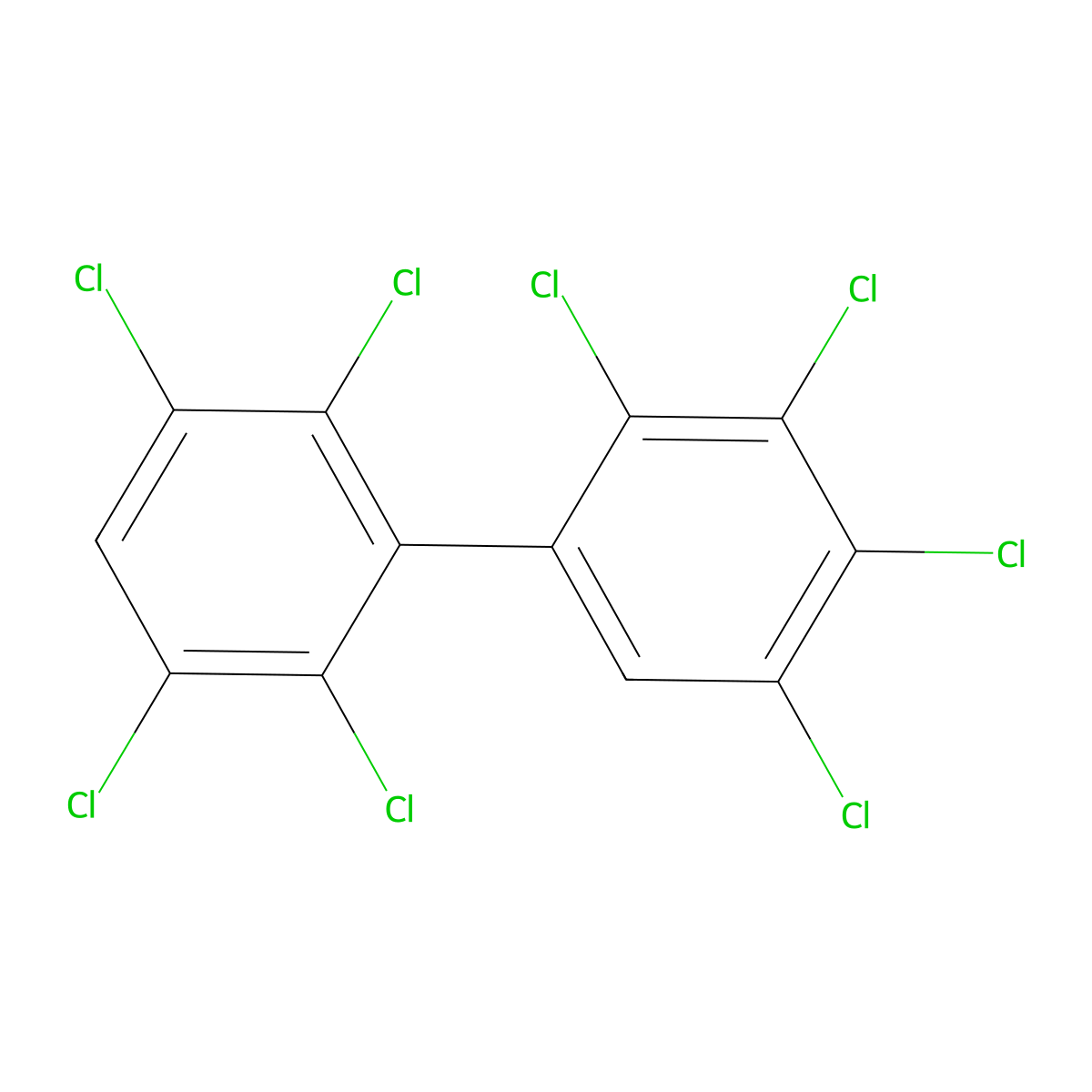 2,2',3,3',4,5,5',6'-Octachlorobiphenyl molecular structure, CAS 52663-75-9
