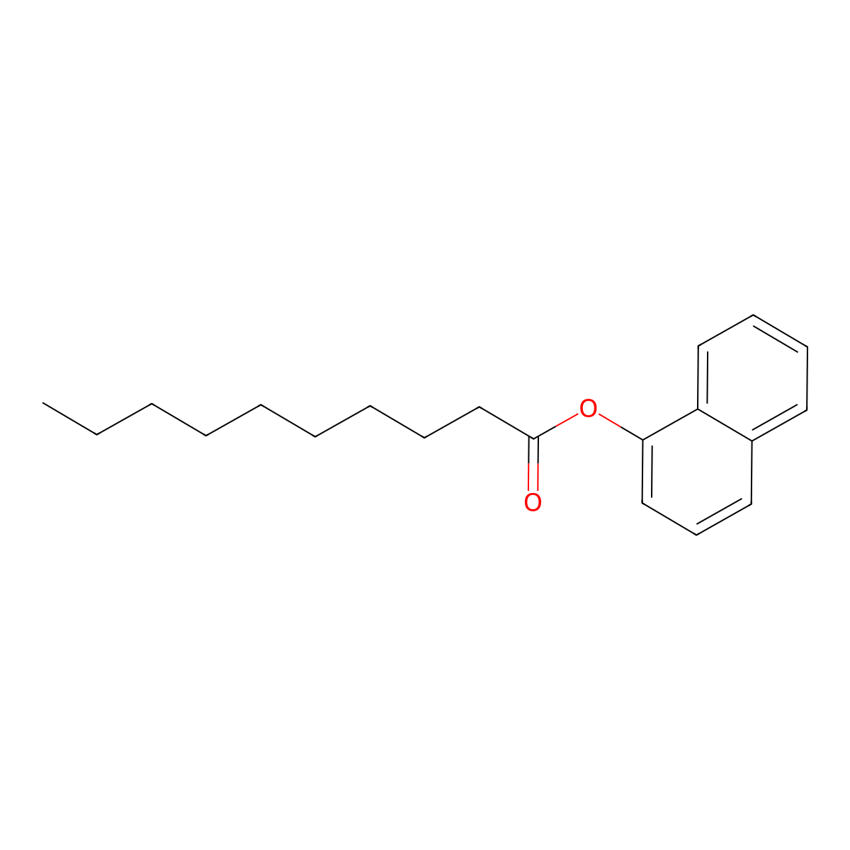 Naphthalen-1-yl Decanoate molecular structure, CAS 52664-28-5