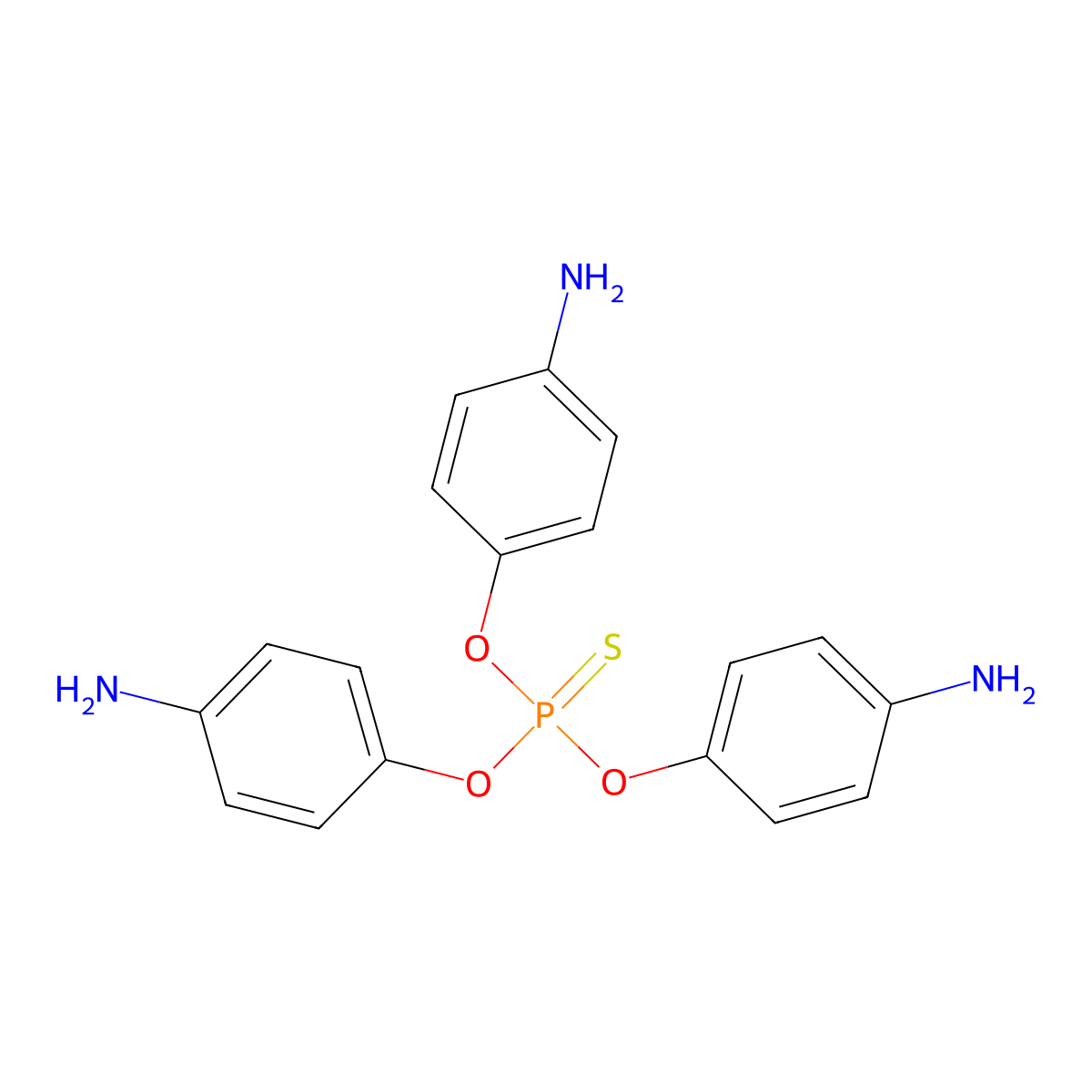 Tris(4-aminophenyl) thiophosphate molecular structure, CAS 52664-35-4