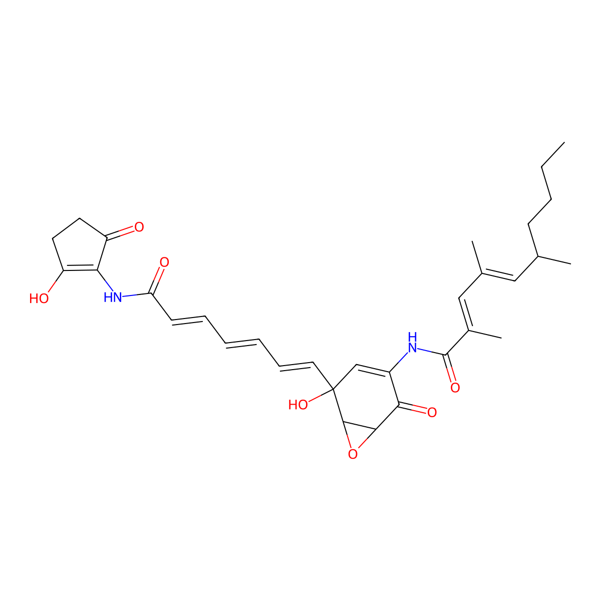 Manumycin molecular structure, CAS 52665-74-4