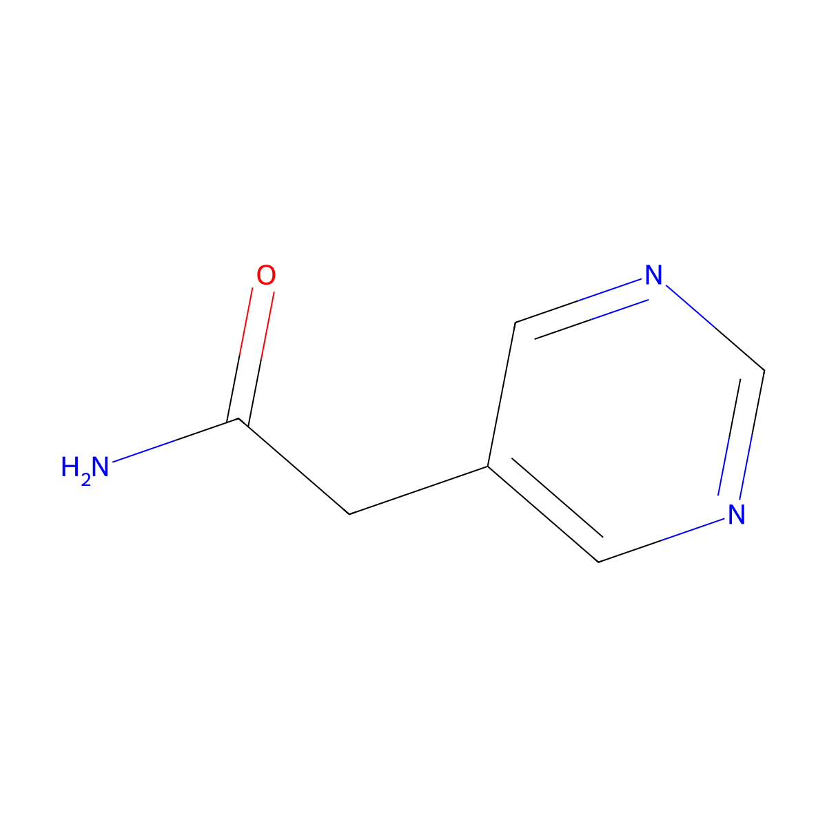 2-(Pyrimidin-5-yl)acetamide molecular structure, CAS 5267-02-7