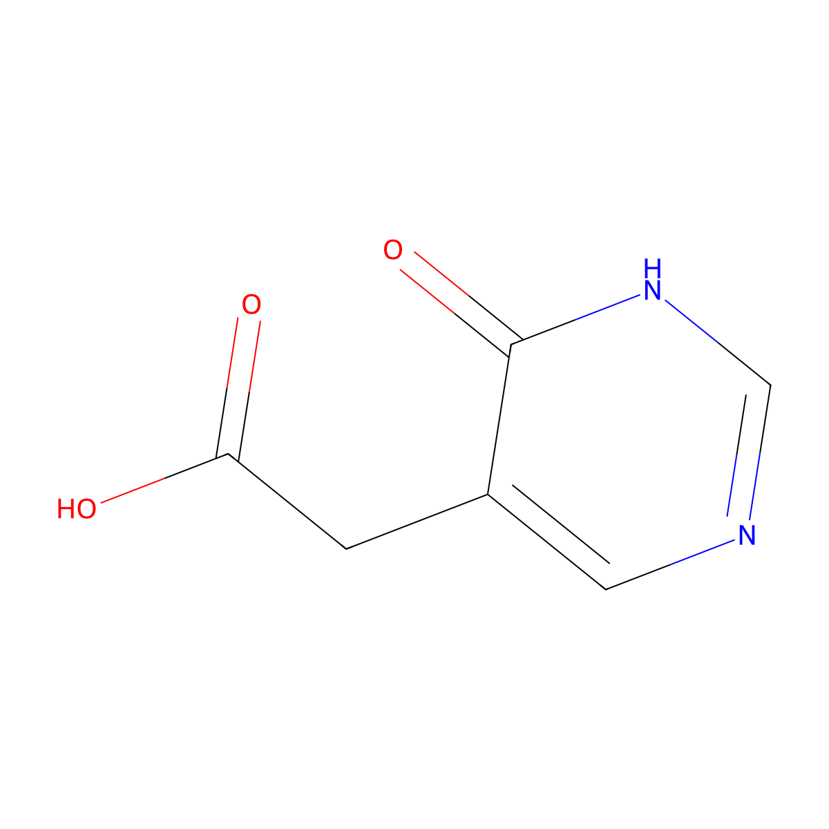 (6-Oxo-1,6-dihydro-5-pyrimidinyl)acetic acid molecular structure, CAS 5267-05-0