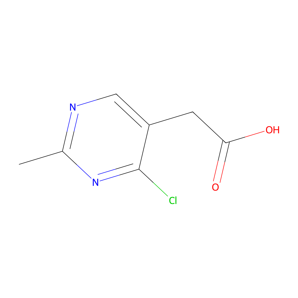 2-(4-Chloro-2-methylpyrimidin-5-yl)acetic acid molecular structure, CAS 5267-06-1
