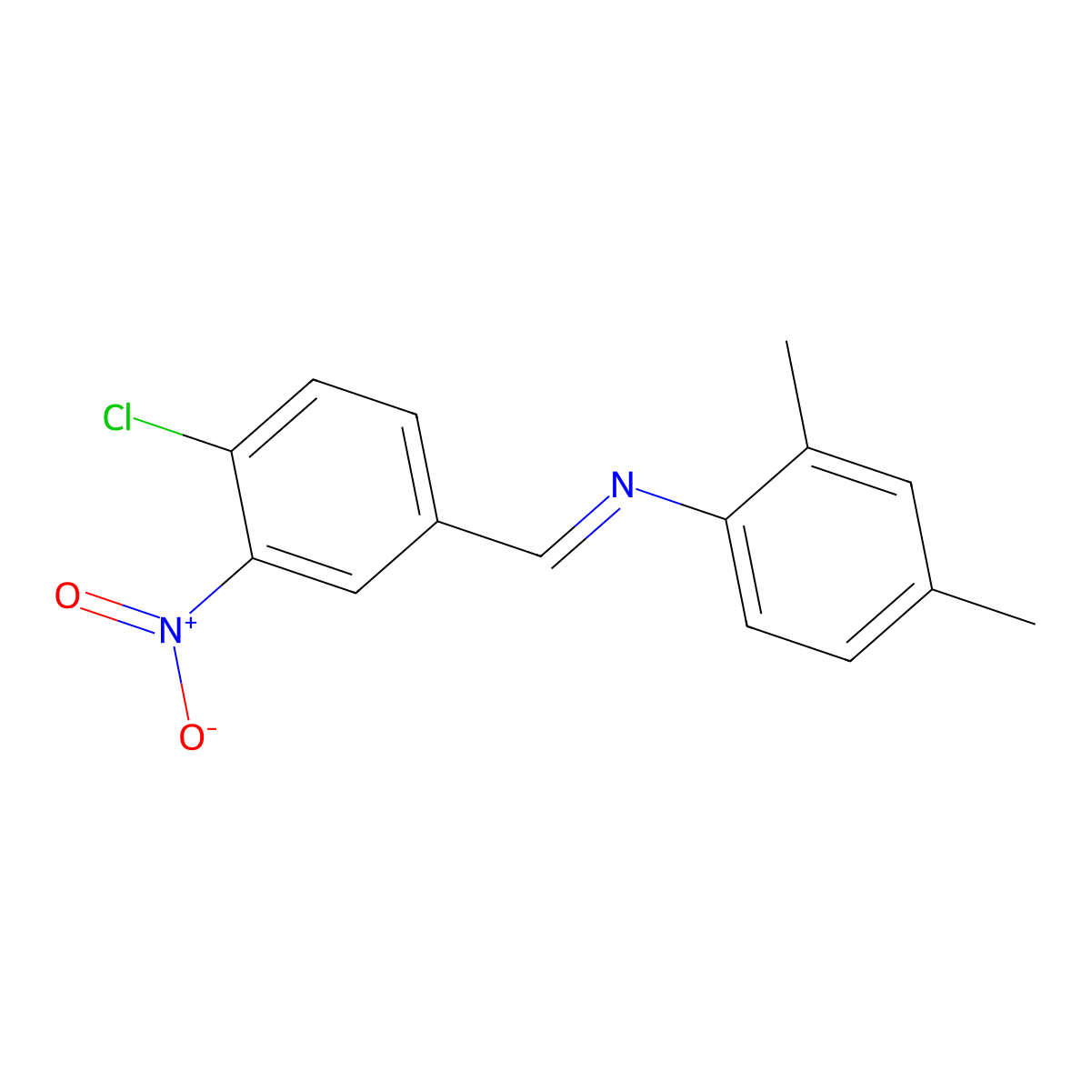 N-(4-chloro-3-nitrobenzylidene)-2,4-dimethylaniline molecular structure, CAS 5267-32-3