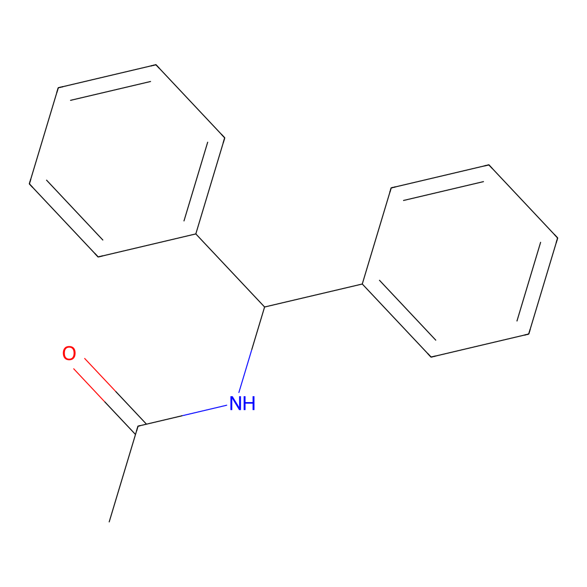 N-Benzhydrylacetamide molecular structure, CAS 5267-35-6