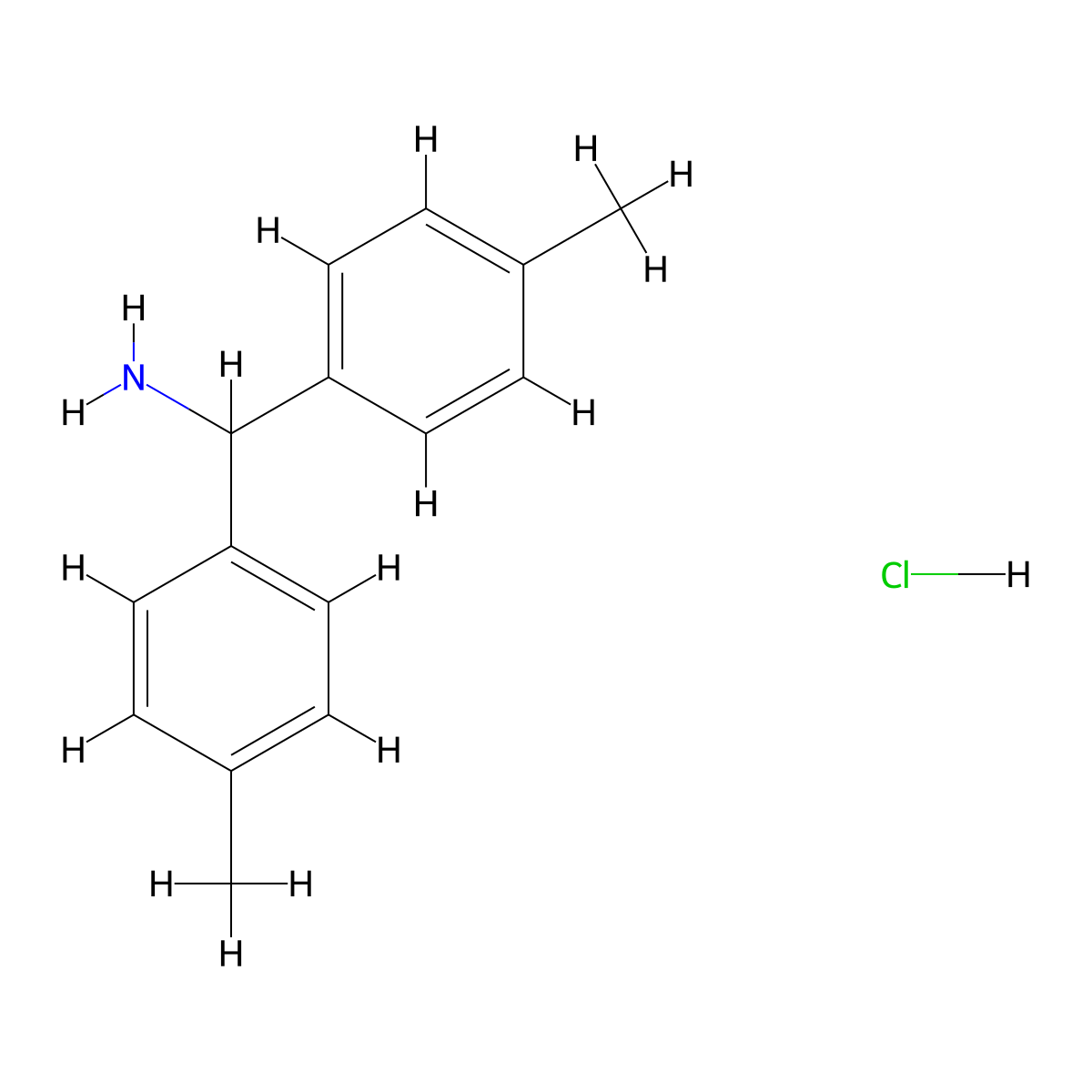 Di-p-tolylmethanamine hydrochloride molecular structure, CAS 5267-51-6