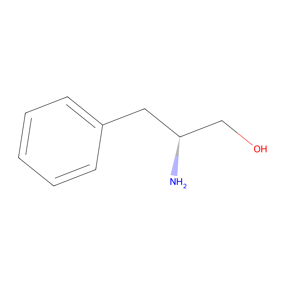 phenylalaninol, (R)- molecular structure, CAS 5267-64-1