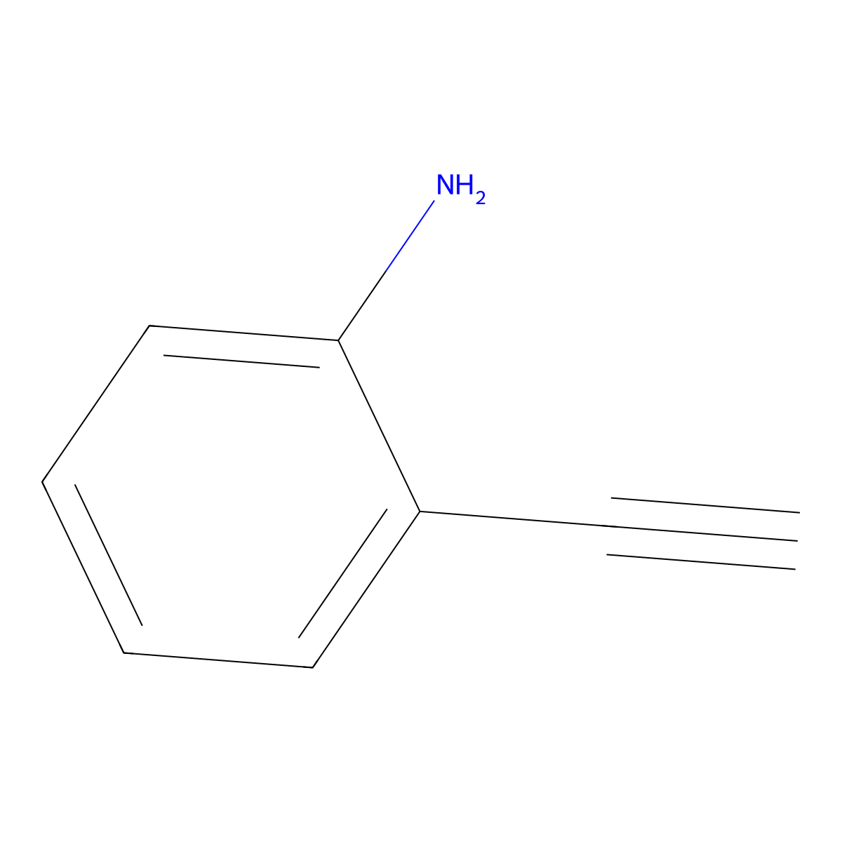 2-Ethynylaniline molecular structure, CAS 52670-38-9
