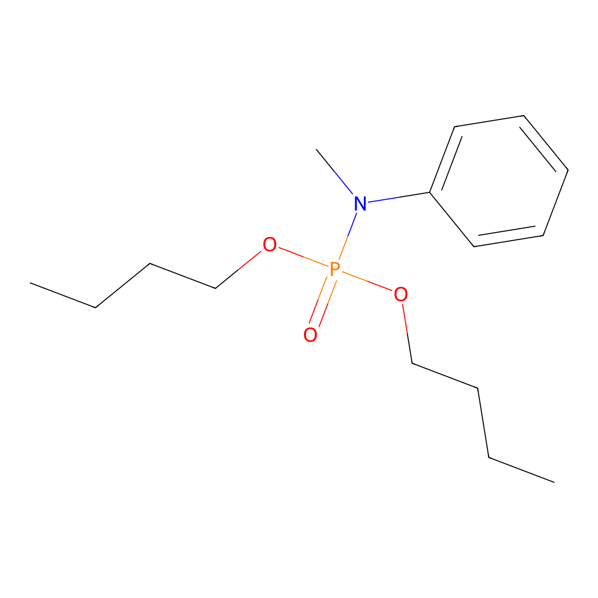 Phosphoramidic acid, methylphenyl-, dibutyl ester molecular structure, CAS 52670-79-8