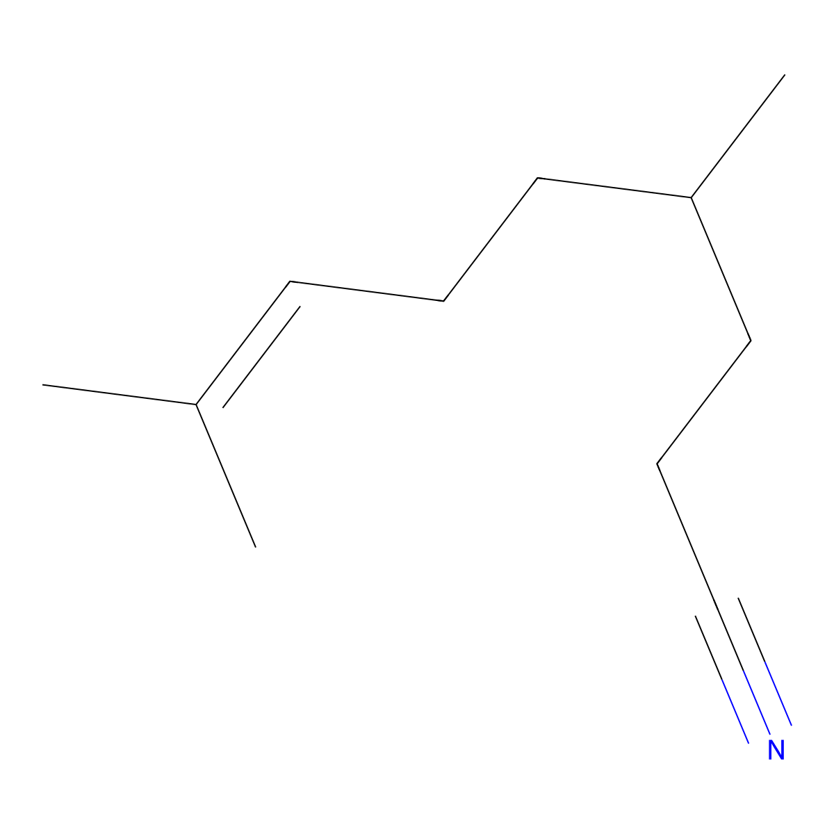 7-Nonenenitrile, 4,8-dimethyl- molecular structure, CAS 52671-32-6