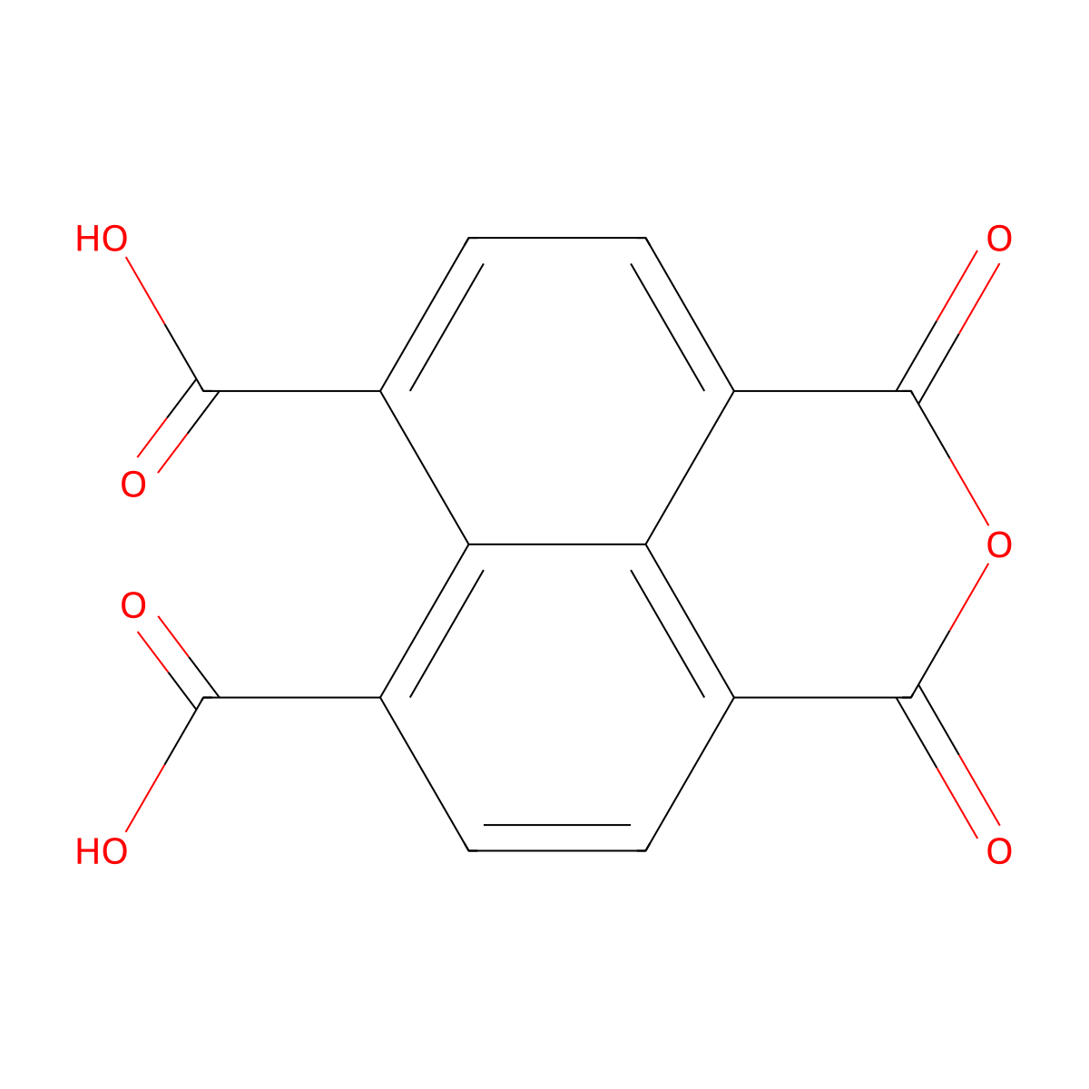 1,3-Dioxo-1H,3H-naphtho(1,8-cd)pyran-6,7-dicarboxylic acid molecular structure, CAS 52671-72-4