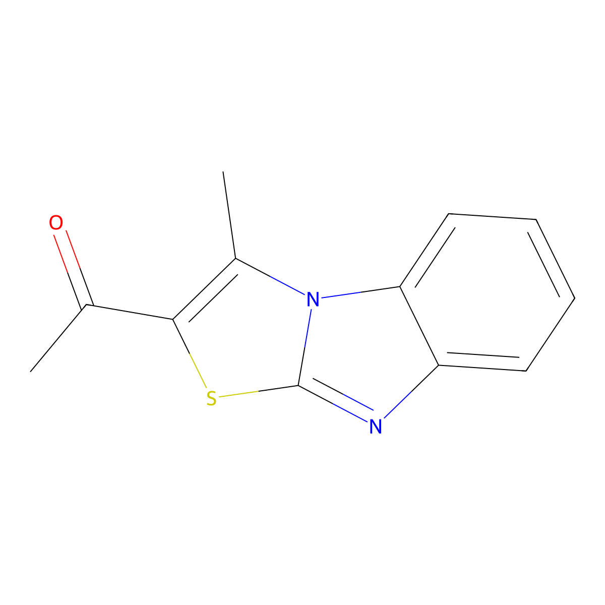 1-(3-Methyl[1,3]thiazolo[3,2-a][1,3]benzimidazol-2-yl)-1-ethanone molecular structure, CAS 5268-71-3
