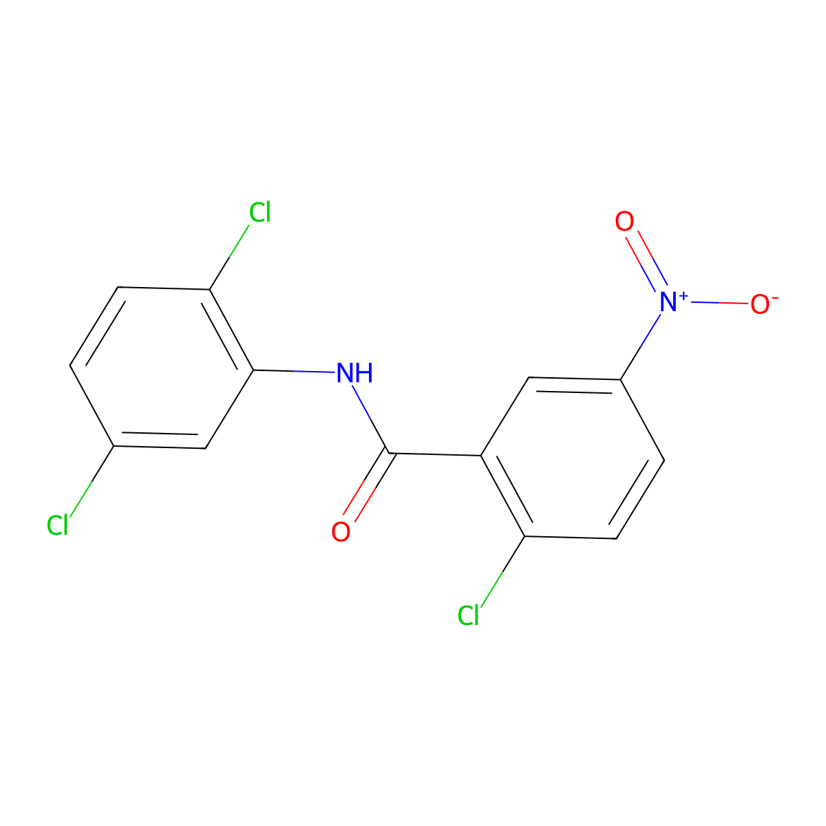 2-chloro-N-(2,5-dichlorophenyl)-5-nitrobenzamide molecular structure, CAS 5268-93-9