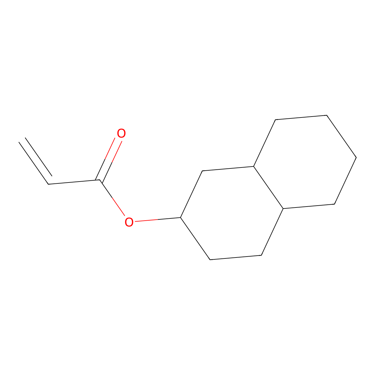 Decahydro-2-naphthyl acrylate molecular structure, CAS 52684-32-9