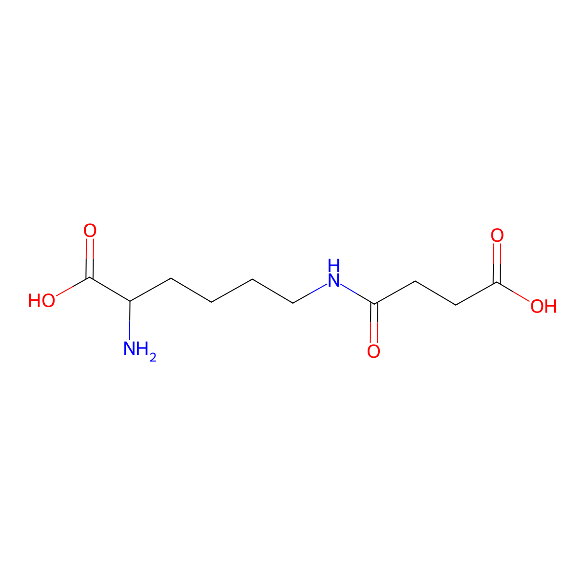 N6-Succinyllysine molecular structure, CAS 52685-16-2
