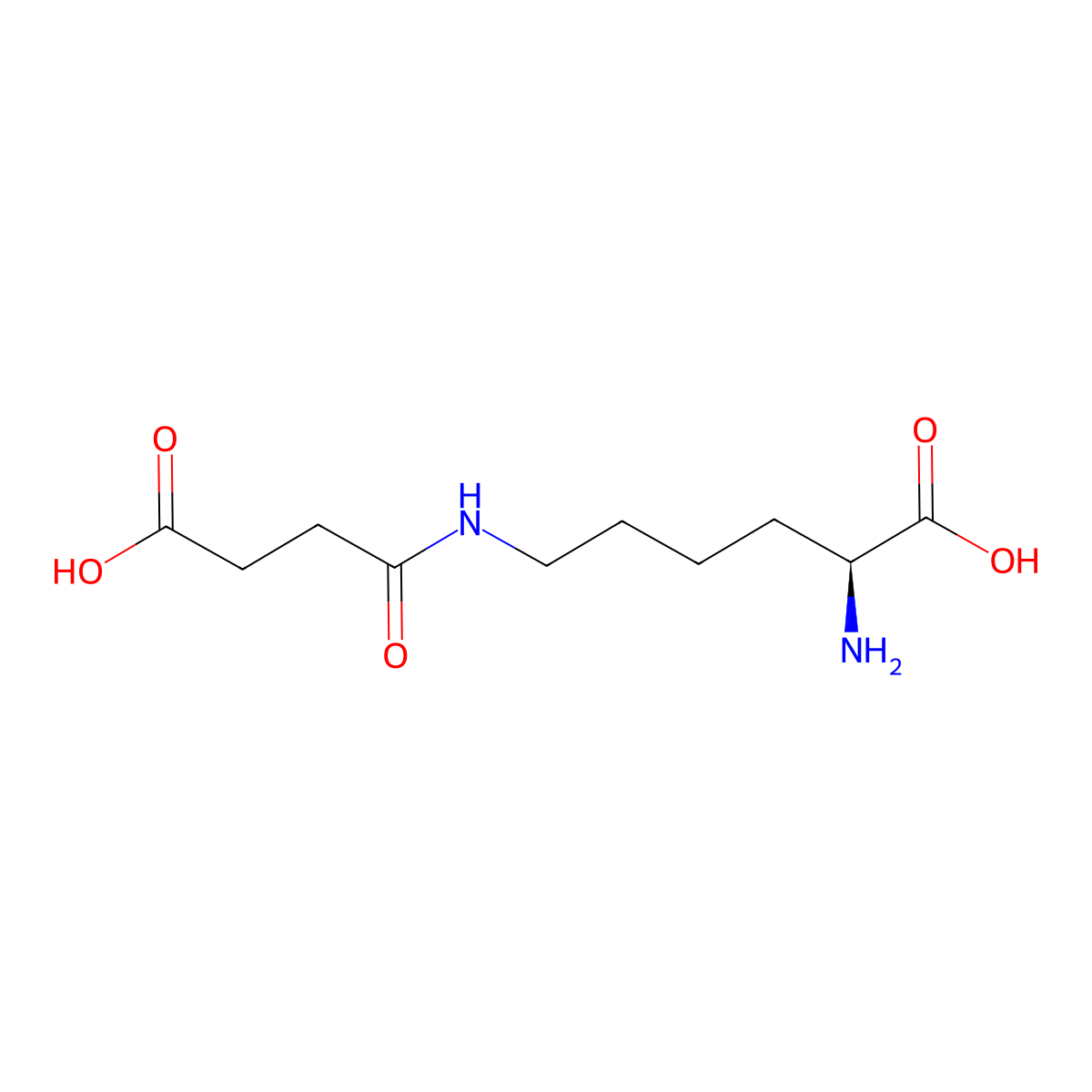 N6-Succinyllysine molecular structure, CAS 52685-16-2