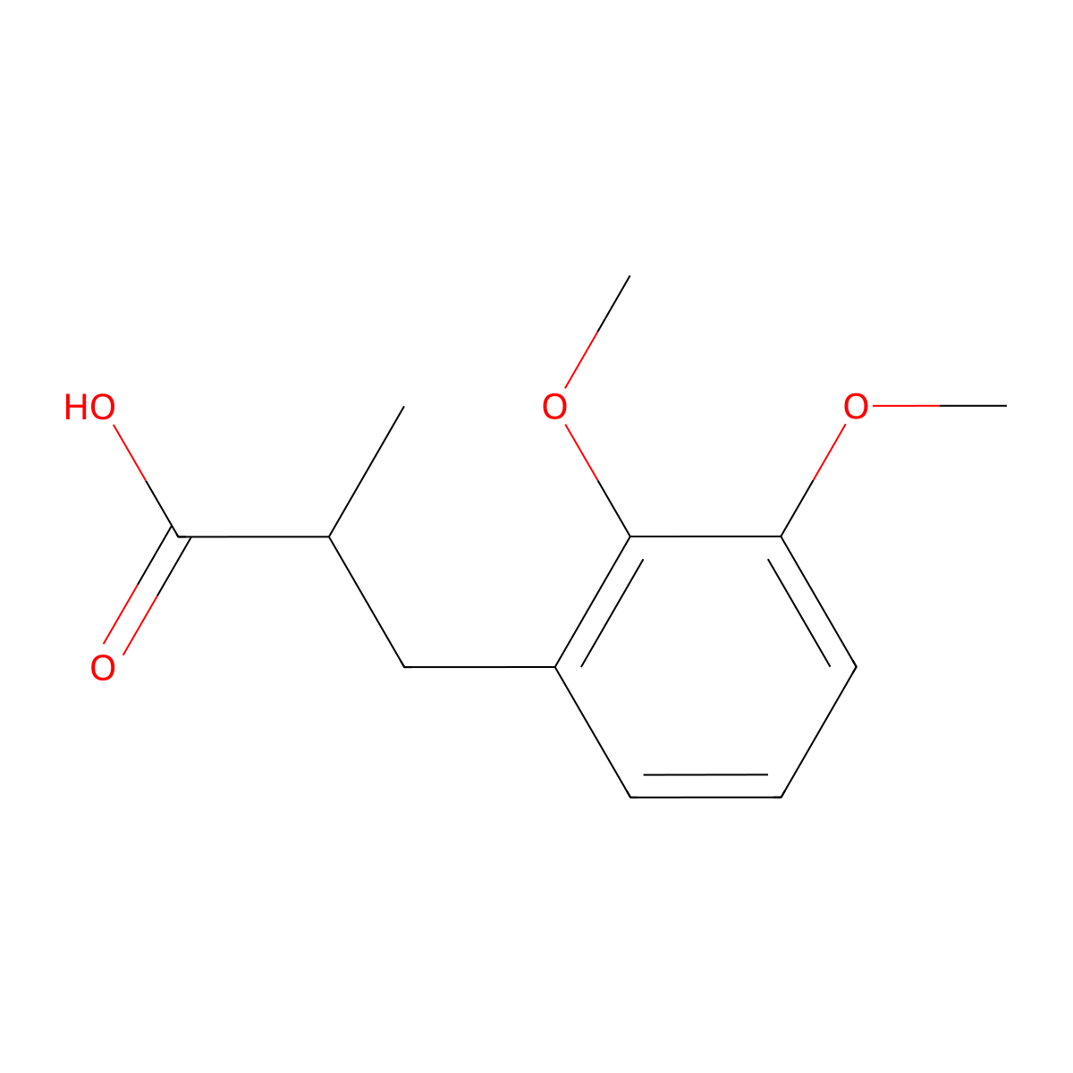 3-(2,3-Dimethoxyphenyl)-2-methylpropanoic acid molecular structure, CAS 52685-65-1