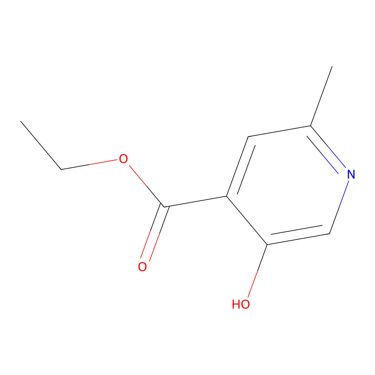 Ethyl 5-hydroxy-2-methylisonicotinate molecular structure, CAS 52685-79-7