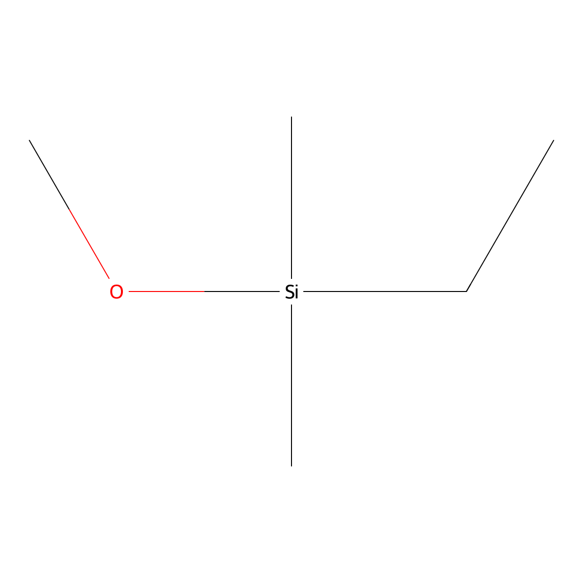 Ethyl(dimethyl)methoxysilane molecular structure, CAS 52686-75-6