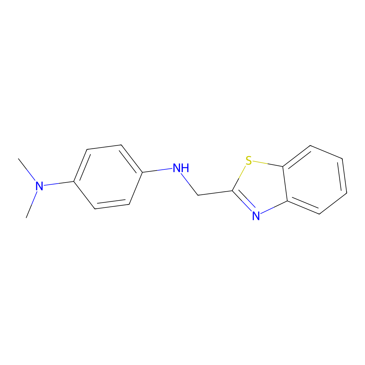 N~4~-[(1,3-Benzothiazol-2-yl)methyl]-N~1~,N~1~-dimethylbenzene-1,4-diamine molecular structure, CAS 52688-58-1