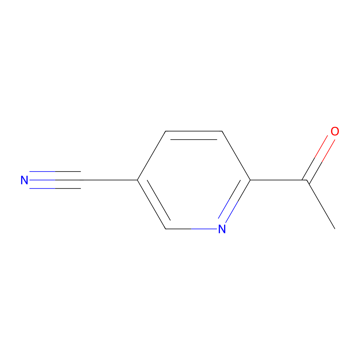 6-Acetylnicotinonitrile molecular structure, CAS 52689-19-7
