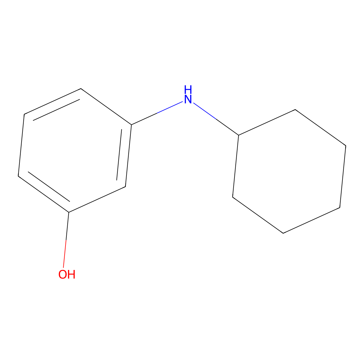3-(N-Cyclohexylamino) phenol molecular structure, CAS 5269-05-6