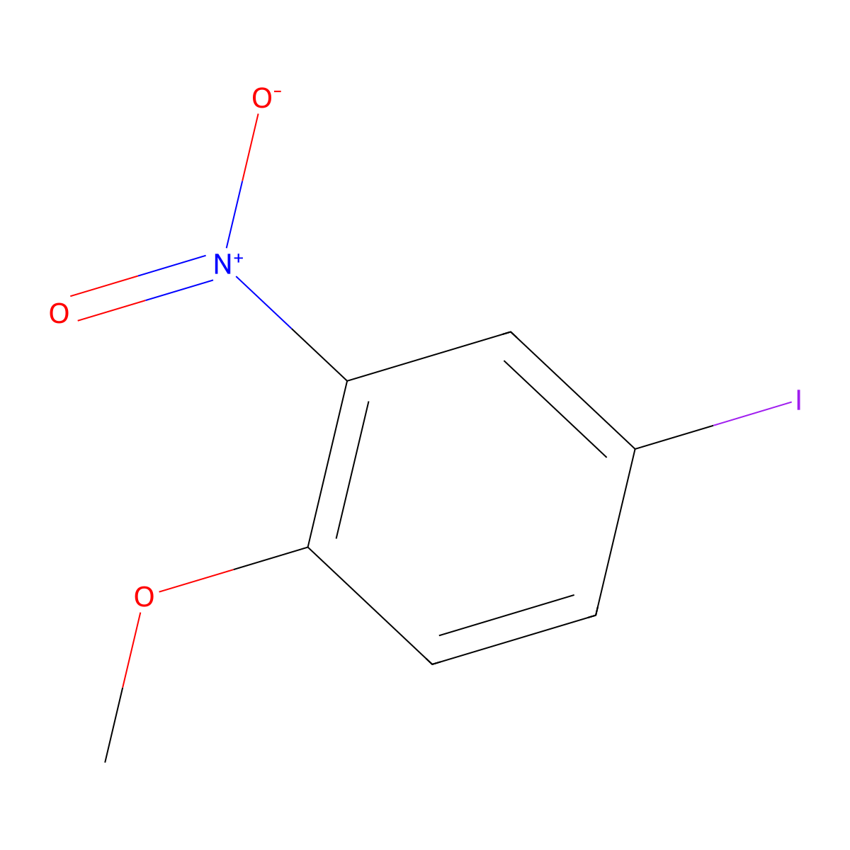 4-Iodo-2-nitroanisole molecular structure, CAS 52692-09-8