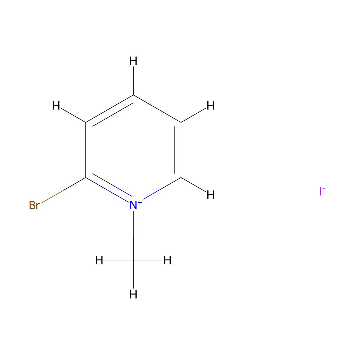 2-Bromo-1-methylpyridinium iodide molecular structure, CAS 52693-56-8