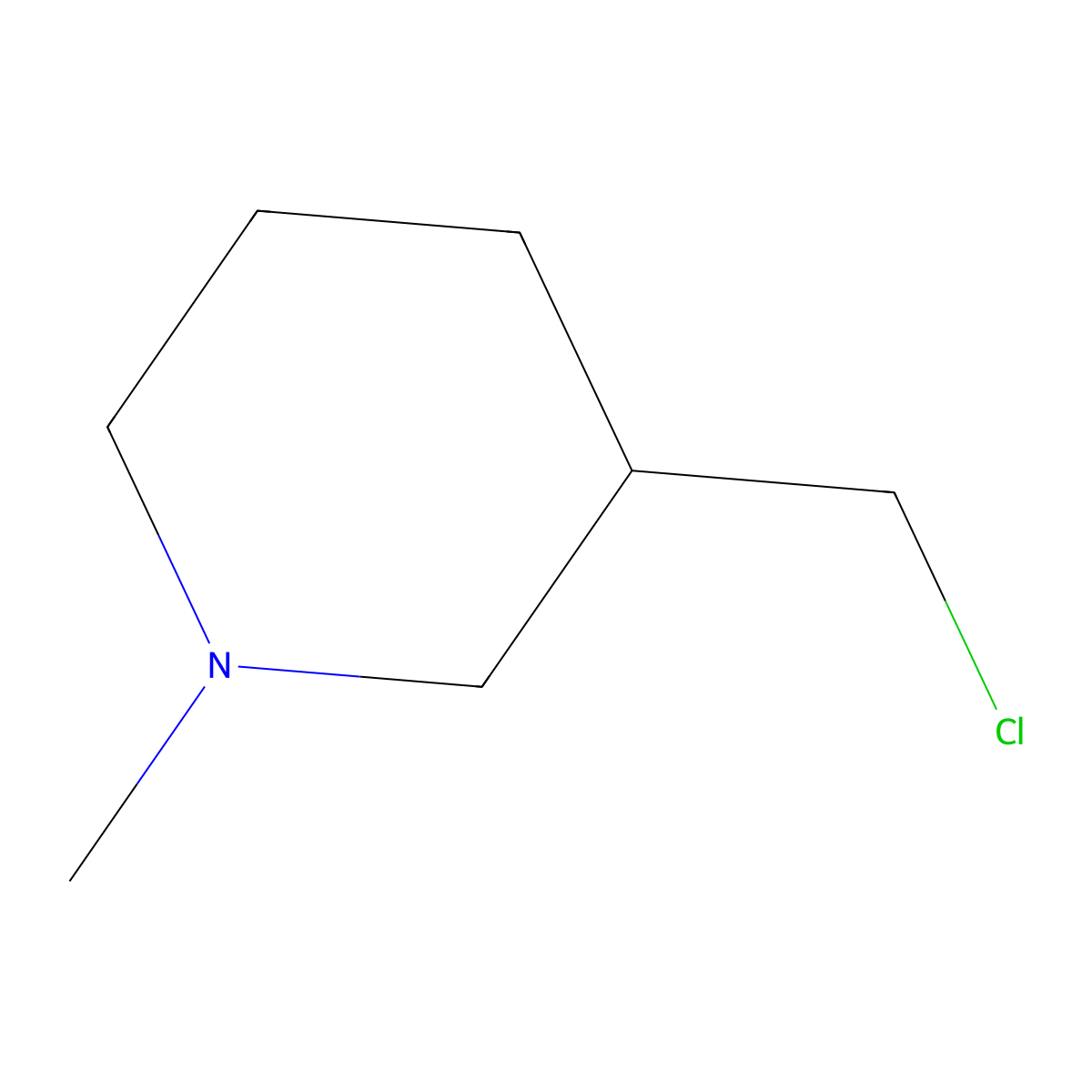 3-(Chloromethyl)-1-methylpiperidine molecular structure, CAS 52694-50-5