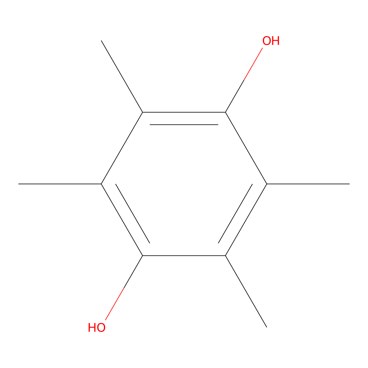 Durohydroquinone molecular structure, CAS 527-18-4